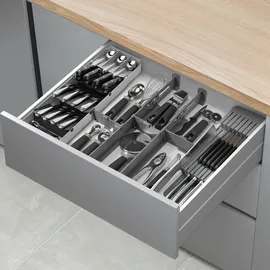 Metaltex Schubladen-Organizer Multi-Fit Plus 39 - 49 cm 1-tlg. grau