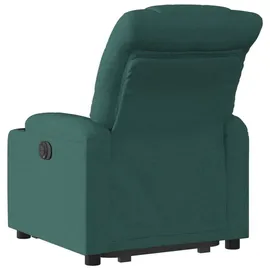 vidaXL Relaxsessel mit Aufstehhilfe Stoff 94,5 x 100 x 0 cm Dunkelgrün mit Rollen