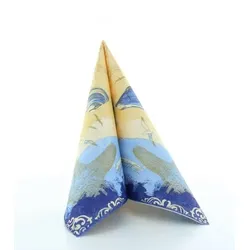 Mank Serviette Airlaid Del Mar, 40 x 40 cm, 50 Stück - Maritim Seesterne Muscheln