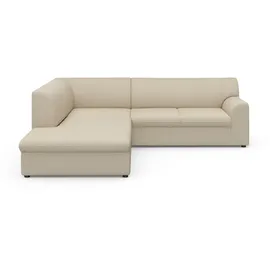 DOMO collection Ecksofa DOMO COLLECTION "Topper zeitlos elegant, kompakte StellmaßeL-Form", beige (creme), B:237cm H:78cm T:200cm, Sofas, Ecksofa, mit Ottomane, wahlweise mit Schlaffunktion