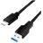Logilink USB-A auf USB-C 0,5 m Schwarz