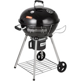 VEVOR Kettle Holzkohlegrill Kugelgrill 56 cm tragbar, Barbecue Kugelgrill mit Deckel, Aschenbecher Picknickgrill mit großer Grillfläche, Holzkohle, Schwarz, 63 x 82 x 88 cm Holzkohle Rundgrill Reise