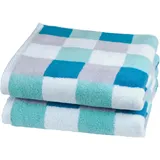 Ross Würfelfond Handtuchset 2-tlg. blau