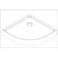 Esatzduschtasse Aurlane rund weiß für Komplettdusche CAB121