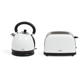 LIVOO Weißes set aus wasserkocher und toaster - dod136w