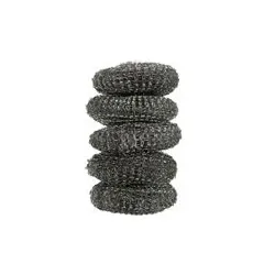 Topfreiniger Sahlschwamm 8 x 2 cm | Edelstahl-Reinigungsschwamm für Töpfe & Geschirr | 5 Stück
