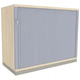 FM Büromöbel Rollladenschrank Kunststoff 100 cm braun