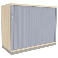 FM Büromöbel Rollladenschrank Kunststoff 100 cm braun