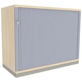 FM Büromöbel Rollladenschrank Kunststoff 100 cm braun