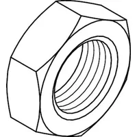 Industrial Quality Supplies DIN 936 Sechskantmutter, niedrige Form, 17H