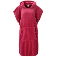Badeponcho OTTO HOME "Miia, Surfponcho ideal für Sauna, Spa & im Urlaub" Gr. S, rot (beere), S/M, Microfaser, Hausmäntel, weich und kuschelig, plüsch, Unisex, für Damen und Herren