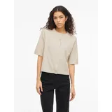 VILA VILIGA 2/4 O-NECK KNIT CARDIGAN Beige S