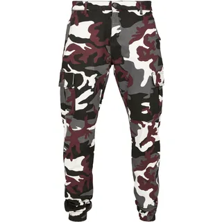 URBAN CLASSICS Cargo Joggers Bordeaux Camouflage 32