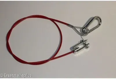 Abreißseil 2000mm Gabelkopf/Karabinerhaken PVC rot