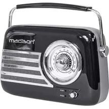 MADISON N.Y Madison Freesound-VR40B Black Retro Radio - Schwarz