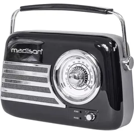MADISON N.Y Madison Freesound-VR40B Black Retro Radio - Schwarz