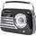 MADISON N.Y Madison Freesound-VR40B Black Retro Radio - Schwarz