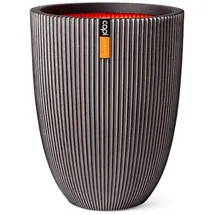 Capi Europe Capi Übertopf Kugel Groove NL elegant Anthrazit 34 x 46 cm