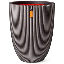 Capi Europe Capi Übertopf Kugel Groove NL elegant Anthrazit 34 x 46 cm