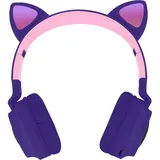 Avizar Kopfhörer mit LED Katzenohren Design Fuchsia