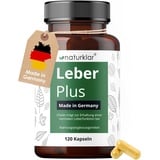 Leber Plus hochdosiert - 80% Silymarin, Mariendistel Kapseln mit Artischocke, Löwenzahn, Curcuma & Cholin - 120 Kapseln - Vegan - Milk thistle - Made in Germany