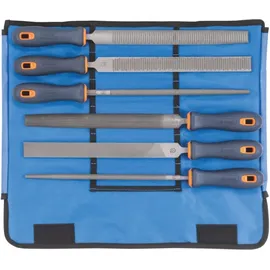 Friedr. Dick DICK Feilensatz mit 2K-Heft 6-teilig in Rolltasche Metall/Holz, Hieb 2, Länge ohne Angel: 250 mm