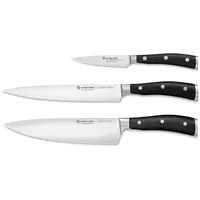 Wüsthof Classic Ikon Messerset 3-tlg. Schwarz/Silber