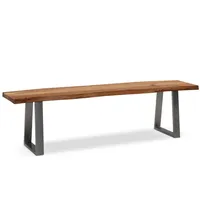 KADIMA DESIGN Esszimmerbank Akazie, Holz, Echtholz,Akazie, Rechteckig, Kufe, 180x46x40