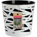 KADAX Blumentopf aus Kunststoff, Pflanztopf, rund, 15 cm, Schwarz