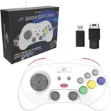 retro-bit SEGA Saturn Pro Controller Weiß Nintendo Switch