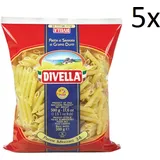 5x Pasta Divella 100% Italienisch N° 34 penne Mezzani 500g