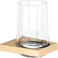 Keuco Edition 11 Glashalter 11150259000 mit Echtkristallglas, Messing gebürstet