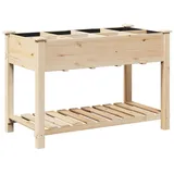 vidaXL Pflanzkasten mit Rankgitter 115 x 59 x 76,5 cm Beige