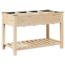 vidaXL Pflanzkasten mit Rankgitter 115 x 59 x 76,5 cm Beige