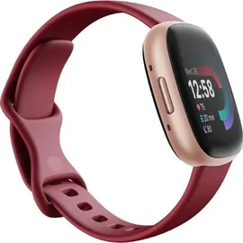 Fitbit Versa 4 aluminium kupferrosé/himbeerrot