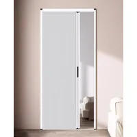 ZIMGOD Falttür Innentüren Ohne Bohren Schiebetüren, 180/190/200/210 cm Hohe Weißes Falttür, Faltgitter für Küche Dusche Kleiderschrank, Individuell Anpassbar(75x200cm (29.5x78.7in))