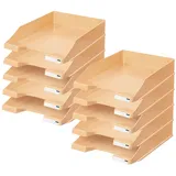 HAN Briefablage KLASSIK, 10 STÜCK Schreibtisch Organizer, Bürobedarf, Ablagefächer, Büromaterial, Briefkorb, Dokumentenablage, bis Format A4/C4, 1027-X-881, pastellorange