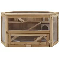 Hti-Living Kleintierkäfig Hamsterkäfig 80 x 40 x 43 cm beige