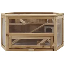 Hti-Living Kleintierkäfig Hamsterkäfig 80 x 40 x 43 cm beige
