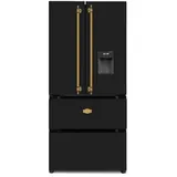 Kaiser Küchengeräte Side-by-Side Retro Kühlschrank, Side-by-Side Kühl Gefrier Kombi, No Frost 506 L KS 80425 Em N, 183 cm hoch, 83,6 cm breit, Retro Kühlschrank, Side-by-Side Kühl Gefrier Kombi, No Frost 506 L schwarz