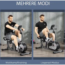 Homcom Heimtrainer Fitnessrad schwarz/silber