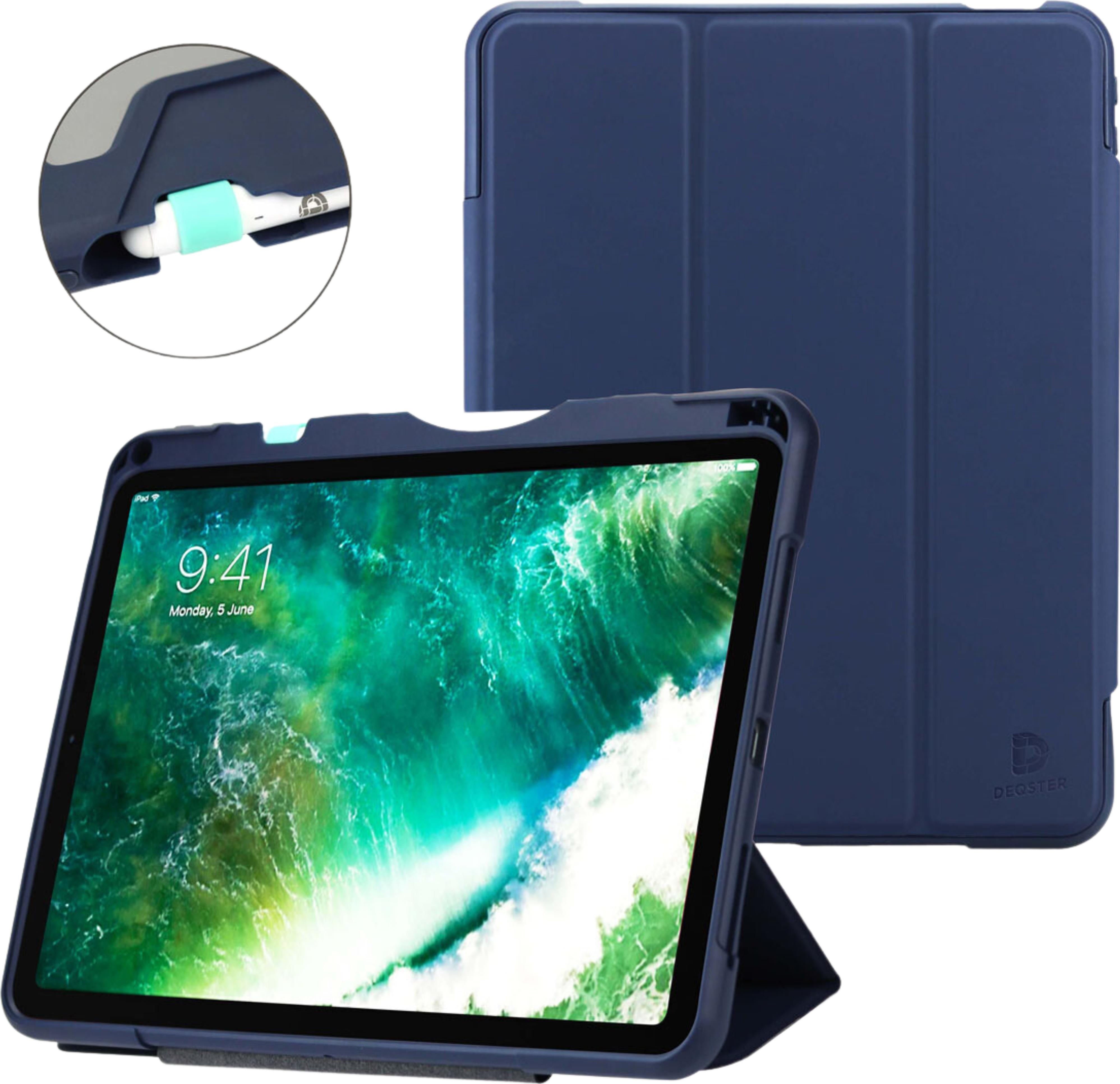 Deqster Rugged Case (2021) #RQ1 - für Apple iPad Pro 12,9 in (3./4./5. Gen.) - Schutzhülle - robust (iPad Pro 12.9 2022 (6. Gen)), Tablet Hülle, Blau