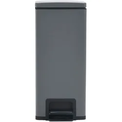 vidaXL Mülleimer mit Pedal Anti-Fingerabdruck 30 L Grau Edelstahl