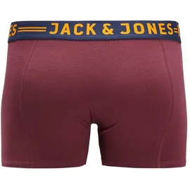 JACK & JONES Lich Field Plus Size Boxershorts 3 Einheiten Burgundy 6XL Regular
