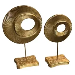 Bamyum 2pcs Modern Gold Deko Figur