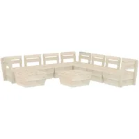 VidaXL 9-tlg. Garten-Paletten-Lounge-Set Imprägniertes Fichtenholz