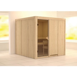 KARIBU Sauna »Valga«, für 4 Personen, ohne Ofen - beige
