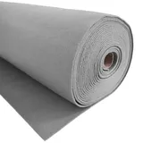 Waschbarer Bastelfilz 1,5mm 27 Farben Meterware Filz Zuschnitt ab 1m x 90cm Dekofilz Filzstoff, Farbe:hellgrau