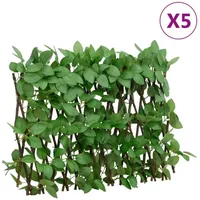 vidaXL Rankgitter mit Künstlichem Efeu 180 x 30 cm Grün 5 St.