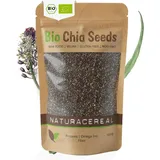 Chia Samen Bio 1 kg – Naturacereal® Bio Chiasamen – Vegan, glutenfrei & ballaststoffreich – Hochwertiges Superfood mit Omega-3 & pflanzlichem Protein – perfekt für Smoothies, Müsli & Backen